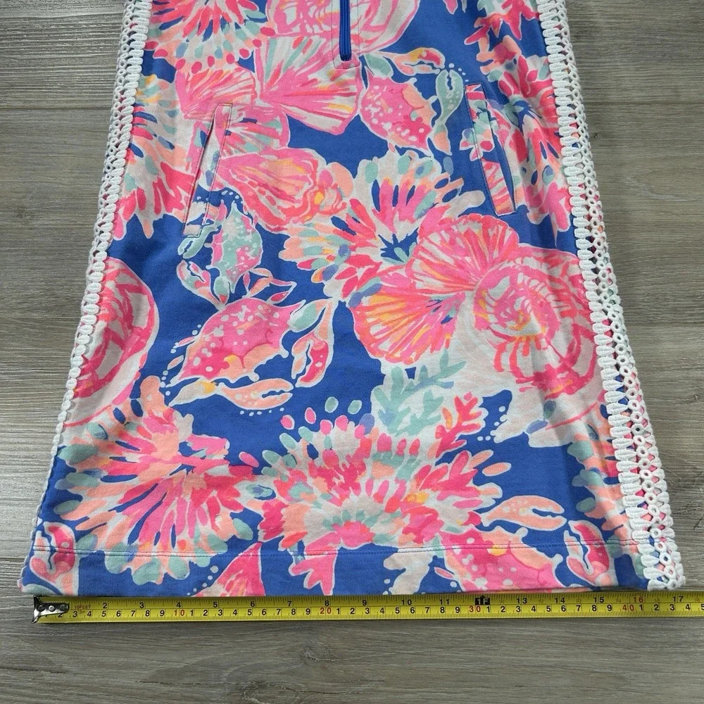 Lilly Pulitzer Girls Large (8-10) Sleeveless Shift Dress Bennet Blue Bay Dreamin